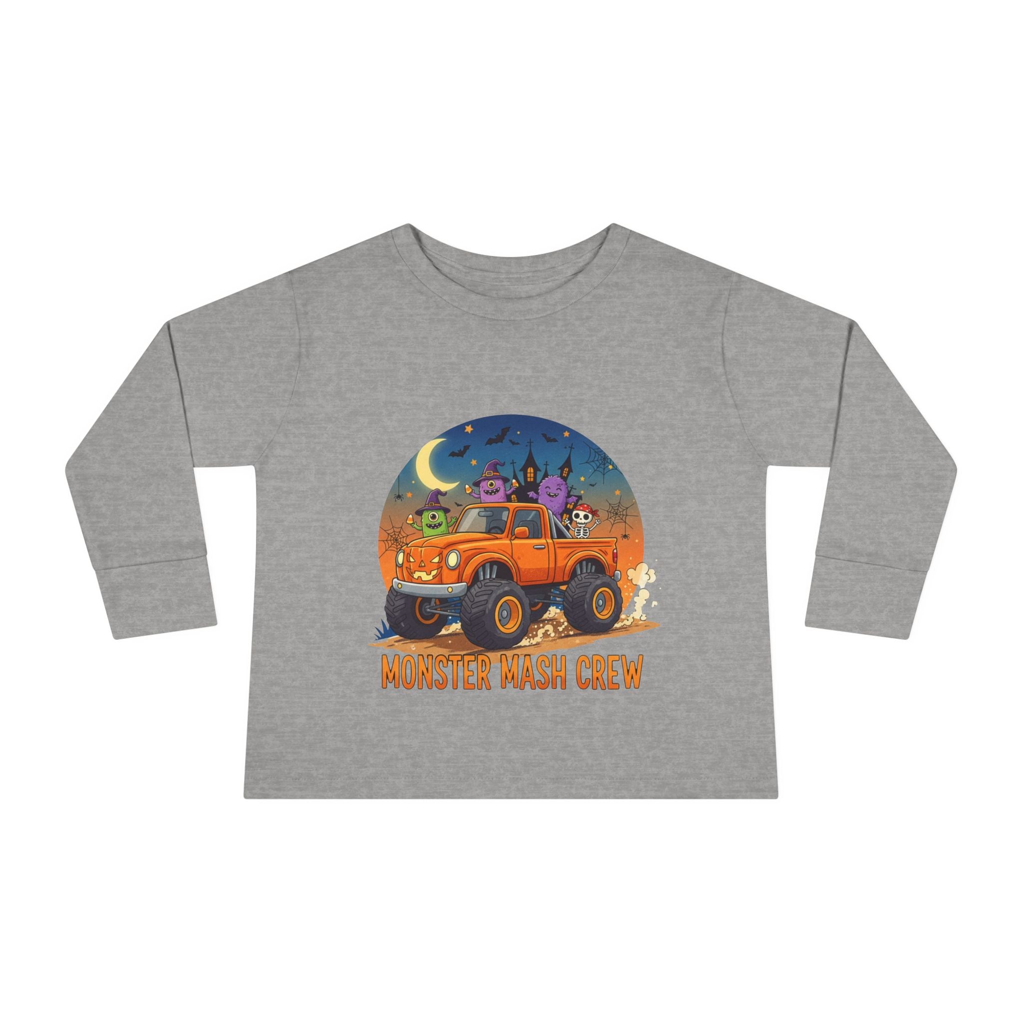 Monster Mash Toddler Long Sleeve Tee | Playful Halloween Shirt, Cute Kids Top, Fun Costume Shirt, Toddler Gift, Seasonal T-Shirt