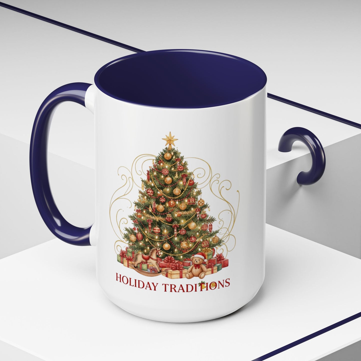Holiday Traditions Christmas Tree Accent Coffee Mug (11/15oz)