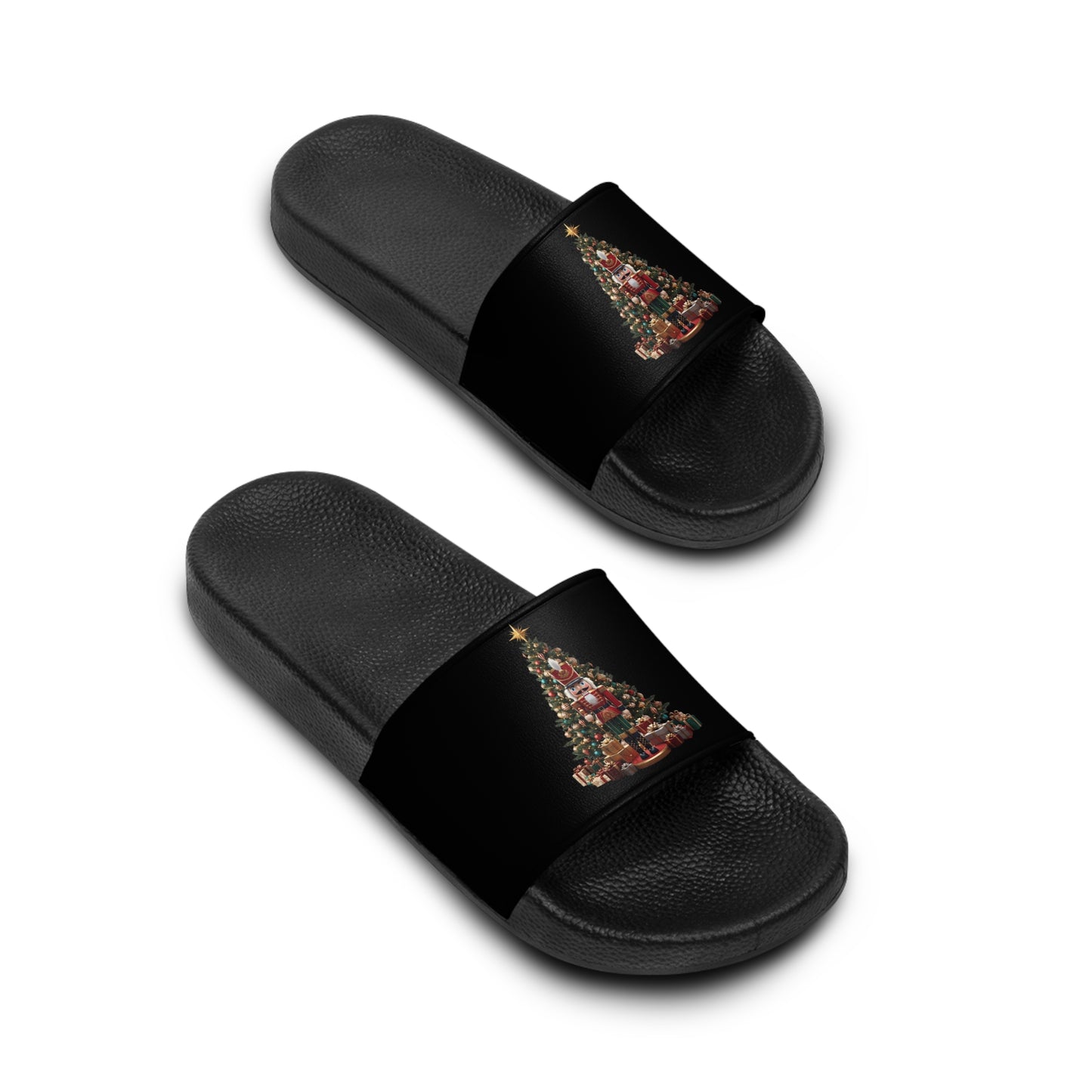 Nutcracker Christmas  holiday themed Christmas treeWomen's Slide Sandals