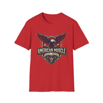 American Muscle Eagle T-Shirt — Vintage V8 Car Lover Tee
