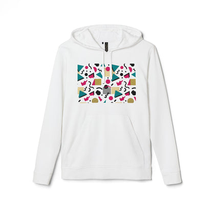 Adidas Retro 80’s Memphis Graphic Hoodie — Colorful 80s-Inspired Geometric Design