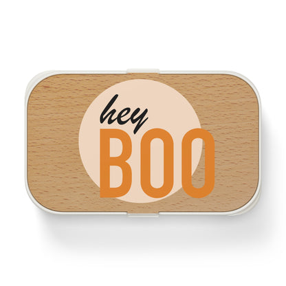 Bento Lunch Box for Kids - Cute "Hey Boo" Design
