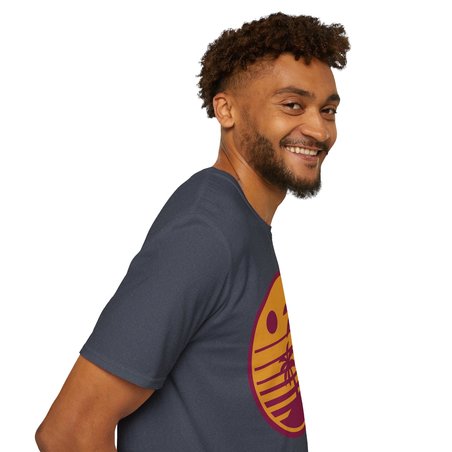 Retro Palm Sunset T-Shirt — Vintage Beach Palm Tree Tee