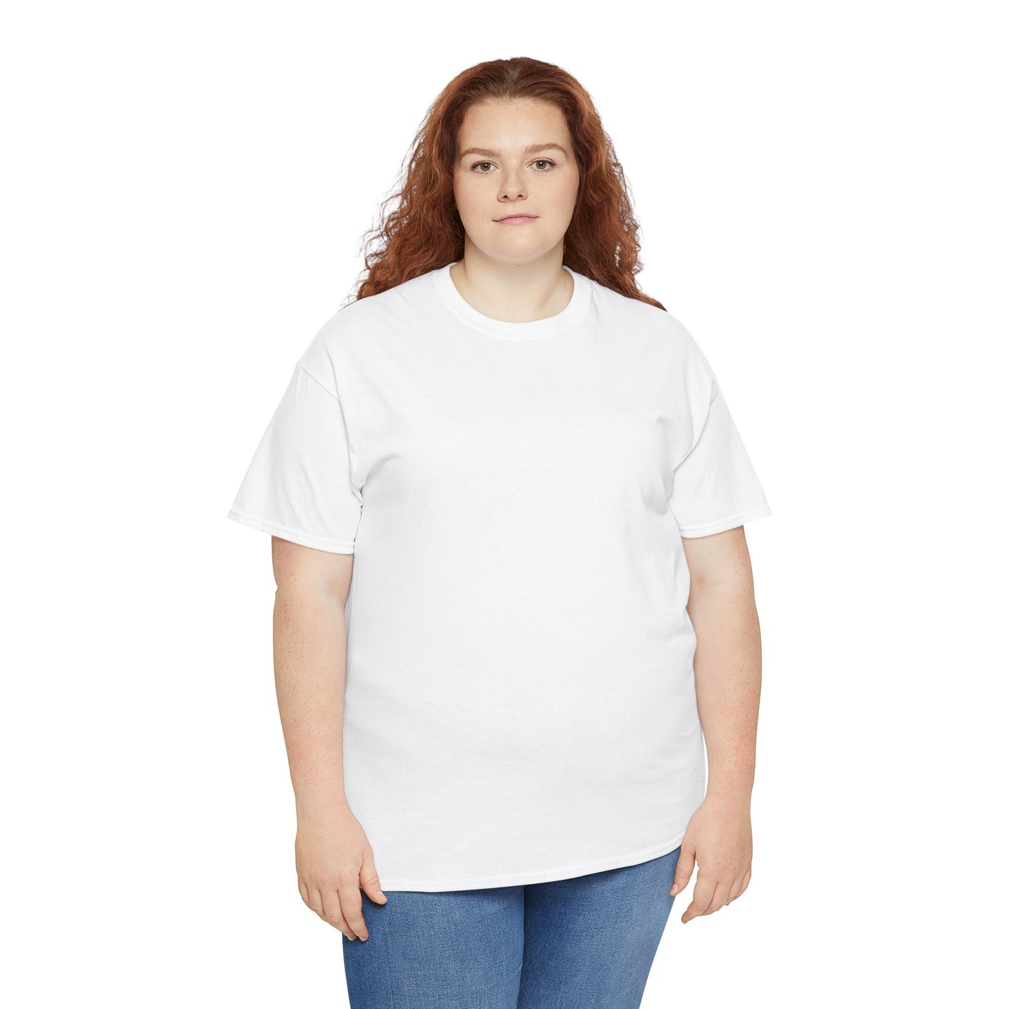 Women’s Casual white Heavy Cotton Tee - Perfect for Everyday Wear