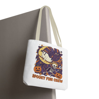 Spooky Fun Crew Halloween Tote Bag, Trick or Treat Bag, Haunted House Accessory, Fall Gift, Party Favor