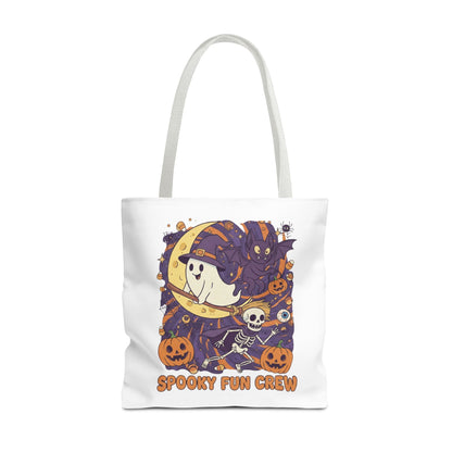 Spooky Fun Crew Halloween Tote Bag, Trick or Treat Bag, Haunted House Accessory, Fall Gift, Party Favor