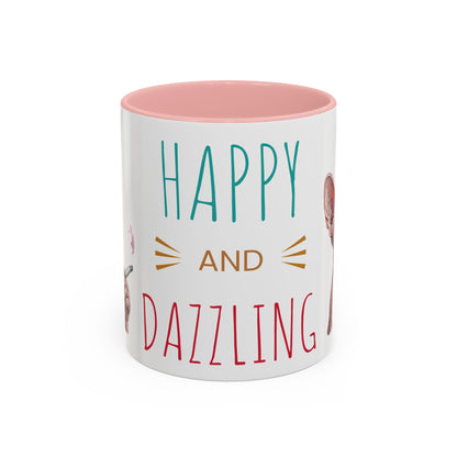 Happy and Dazzling smoking Cat Coffee Mug — Sphynx Cat Accent Mug (11/15oz) (free shipping)
