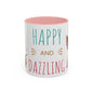 Happy and Dazzling smoking Cat Coffee Mug — Sphynx Cat Accent Mug (11/15oz) (free shipping)