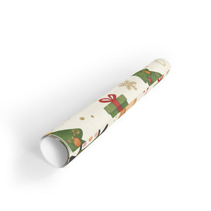 Santa and friends Gift Wrapping Paper Rolls, 1pc