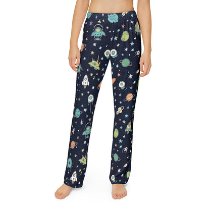 Kids Space Lounge Pants – Cute Rocket & Alien Pajama Bottoms