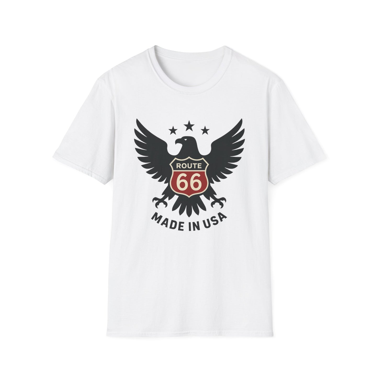 American Route 66 Eagle T-Shirt — Made in USA Vintage Roadtrip Tee