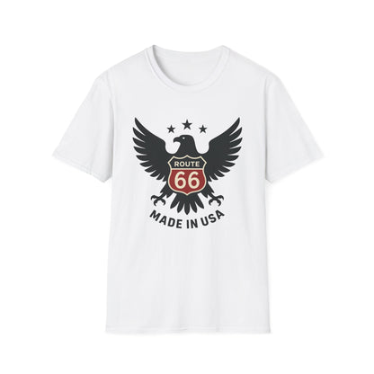 American Route 66 Eagle T-Shirt — Made in USA Vintage Roadtrip Tee