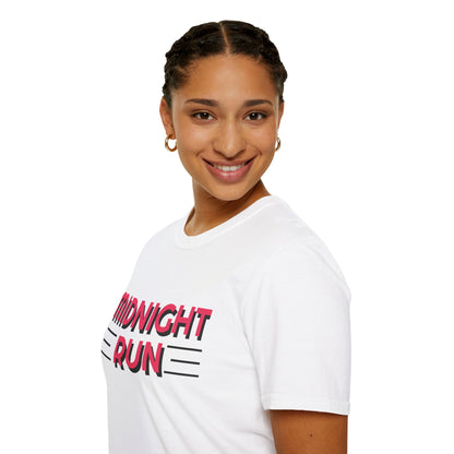 Midnight Run T-Shirt — Retro Pink Track Graphic Tee