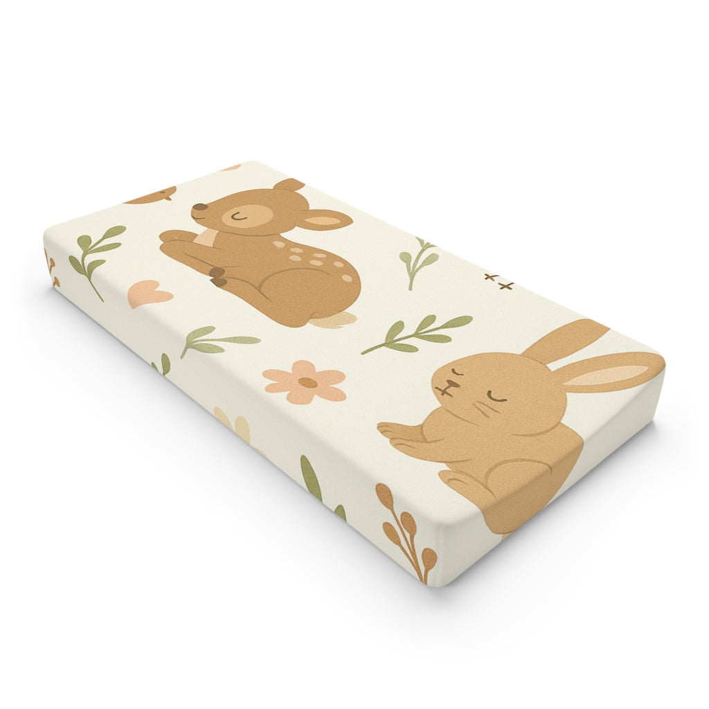 Floral Woodland Baby Changing Pad Cover - Soft and Stylish Nursery Accessory