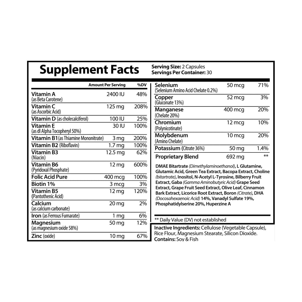 Base Camp Vital Brain Support Complex Supplement (60 Capsules)