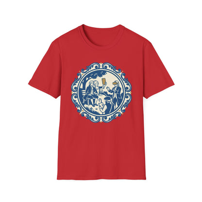 Vintage Blue Rococo Smartphone Toile -  T-Shirt