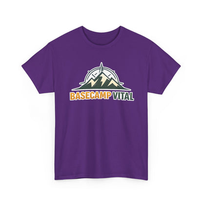 Base Camp Vital Mountain Compass Crewneck T-Shirt | Outdoor Hiking Graphic Tee | Midweight Cotton Trail Shirt (free shipping)
