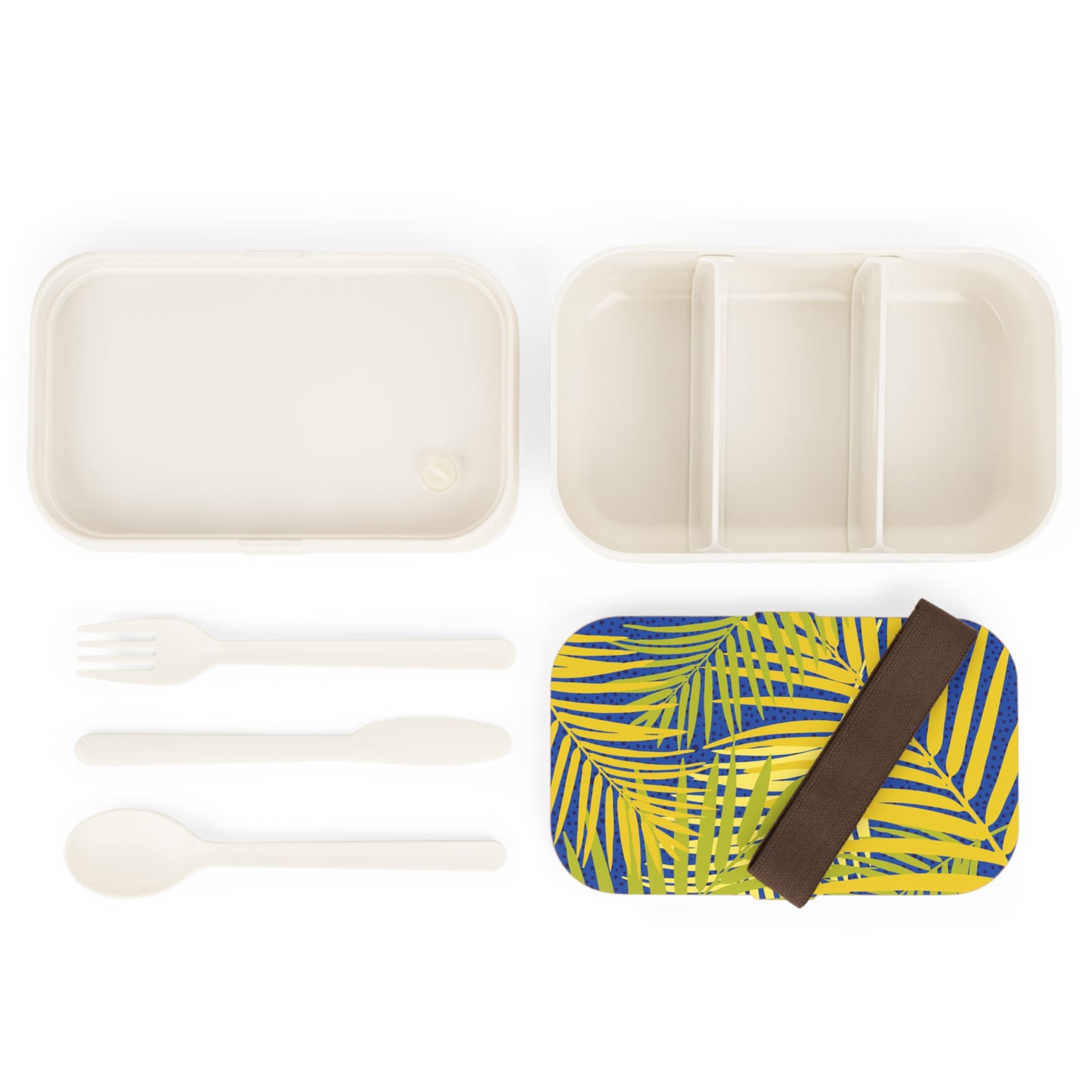 Tropical Bento Lunch Box - Stylish Meal Prep Container with Palm Leaf Design