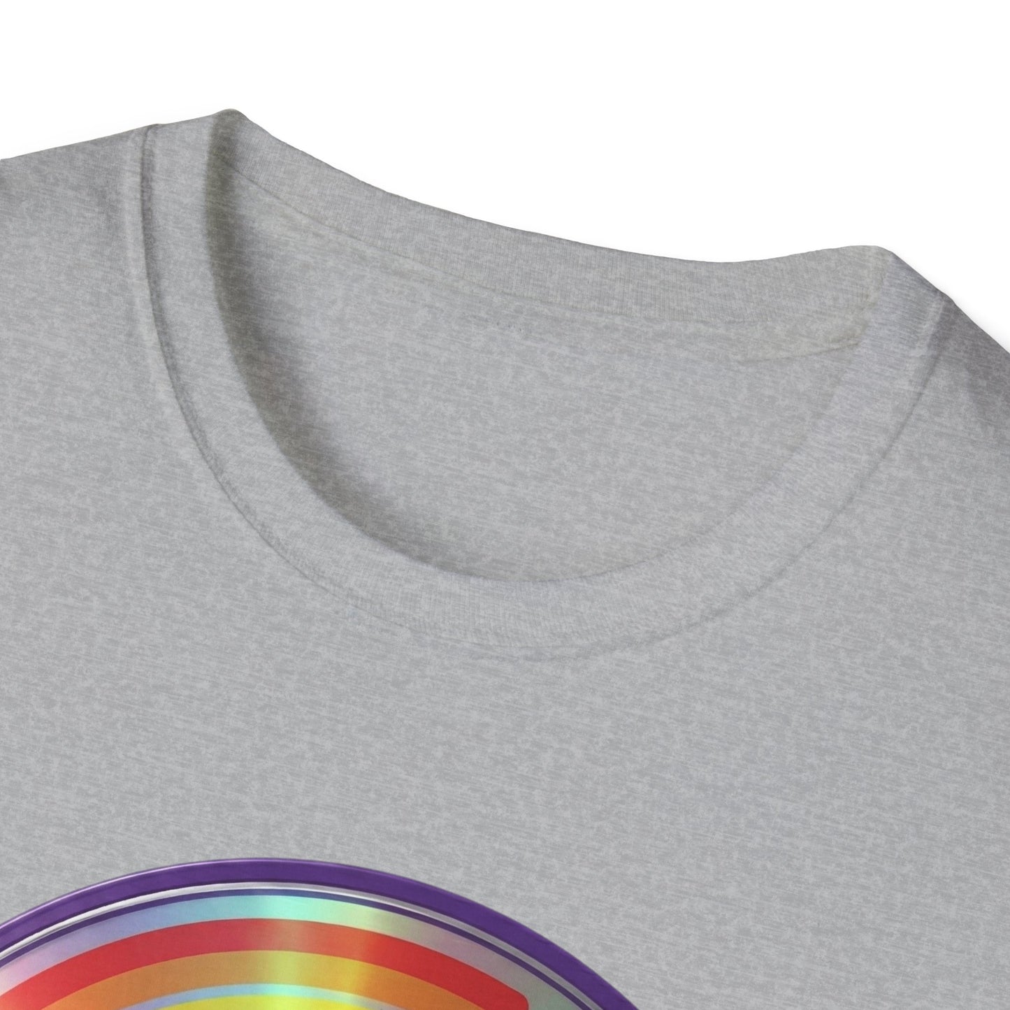 Retro Rainbow CD- Vinyl Record T-Shirt