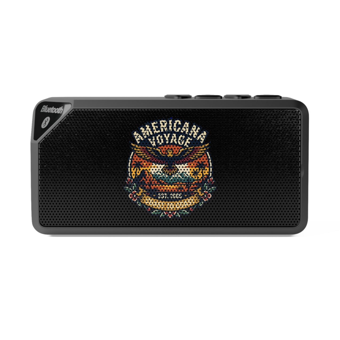 Bluetooth Speaker — "American Vintage" Skull Graphic Portable Speaker