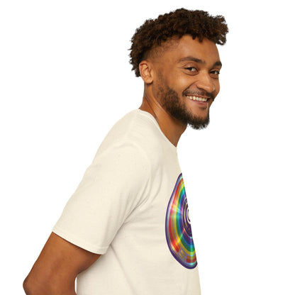 Retro Rainbow CD- Vinyl Record T-Shirt