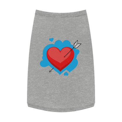 Pet Tank - Arrow Through Heart Cute Valentine Dog Shirt