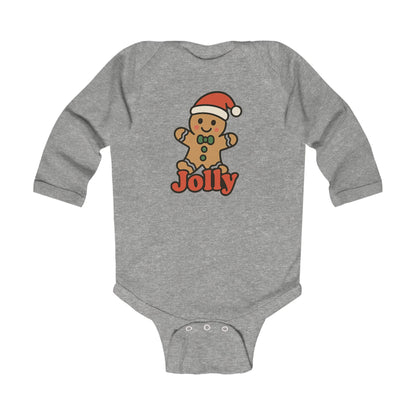 Infant Bodysuit — Jolly Gingerbread Baby Christmas Long Sleeve Onesie
