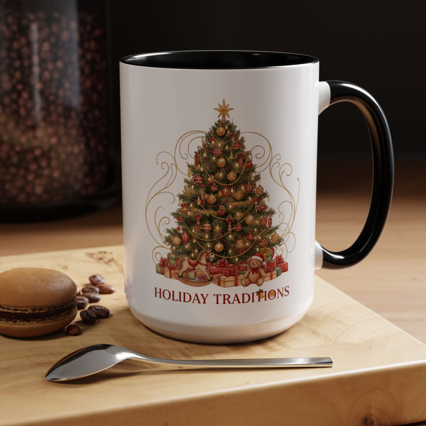 Holiday Traditions Christmas Tree Accent Coffee Mug (11/15oz)