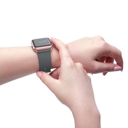 Stylish Gray Silicone Watch Band for Apple Watch - Modern & Comfortable Design