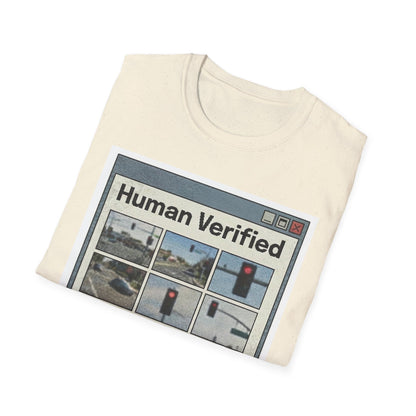 Human Verified T-Shirt – CAPTCHA Traffic Light Graphic Shirt