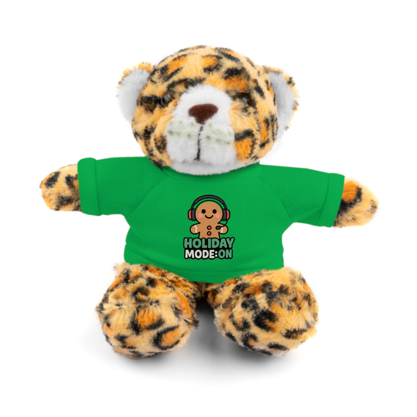 Holiday Mode On Gingerbread Bear Plush with Tee