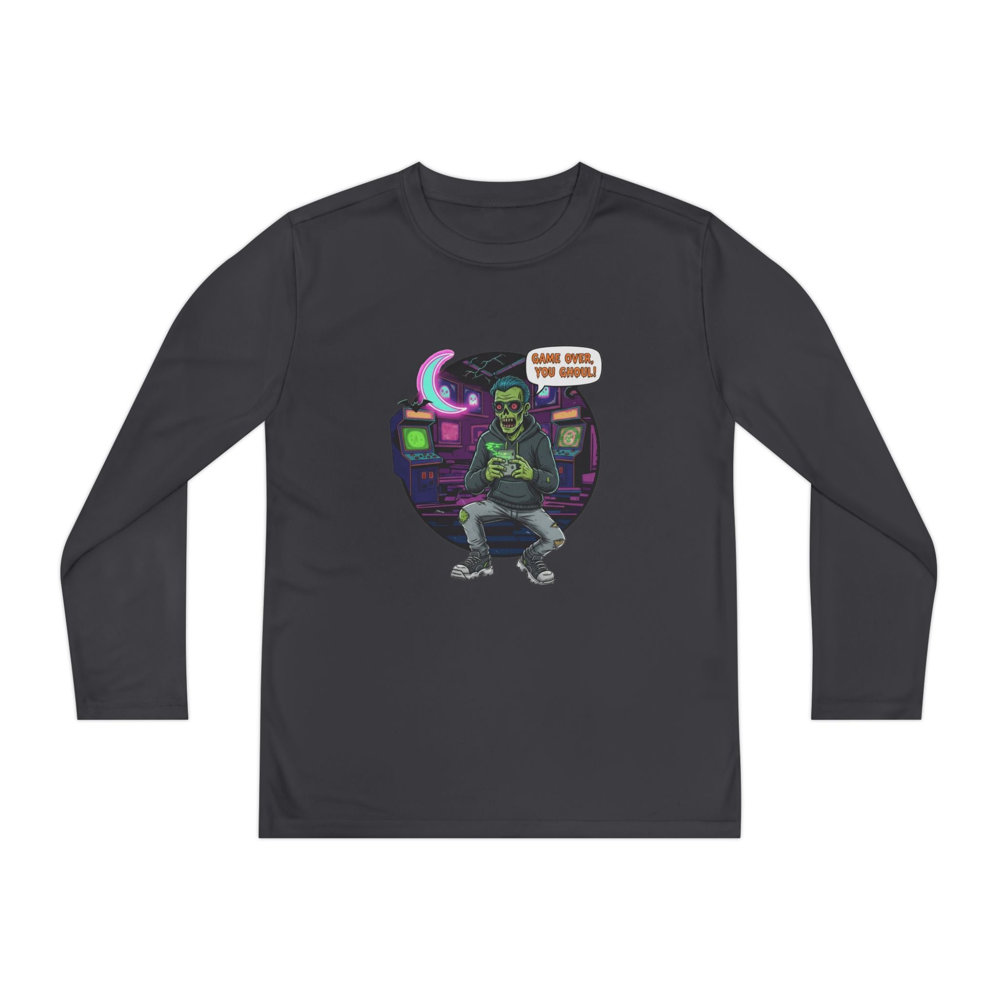 Youth Long Sleeve Tee, Gamer Shirt, Kids Graphic Tee, Halloween Costume Top, Fun Kids Apparel, Birthday Gift for Boys