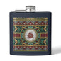 Holiday Poinsettia Flask — 6oz Stainless Steel Christmas Hip Flask (free shipping)