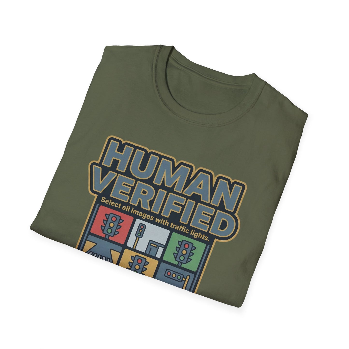 Human Verified T-Shirt — "I Am Not a Robot" CAPTCHA Graphic Tee