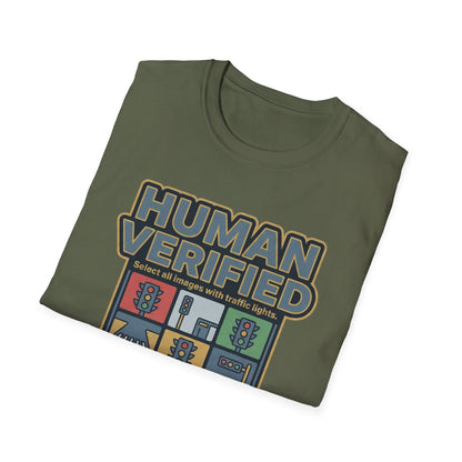 Human Verified T-Shirt — "I Am Not a Robot" CAPTCHA Graphic Tee