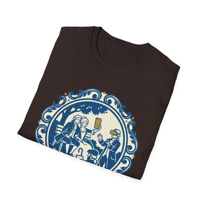 Vintage Blue Rococo Smartphone Toile -  T-Shirt