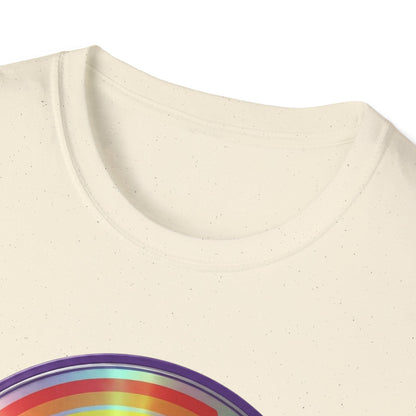 Retro Rainbow CD- Vinyl Record T-Shirt