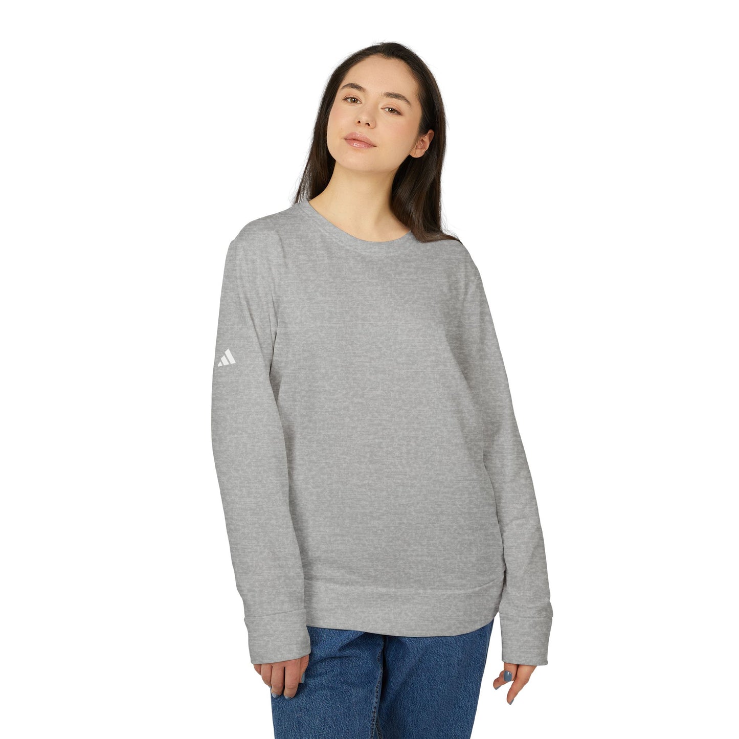 Women’s Adidas Crewneck Sweatshirt — Minimal Neutral Fleece Pullover