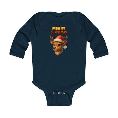 Infant Bodysuit - Cute Reindeer ‘Merry Christmas’ Holiday Baby Onesie