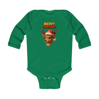 Infant Bodysuit - Cute Reindeer ‘Merry Christmas’ Holiday Baby Onesie