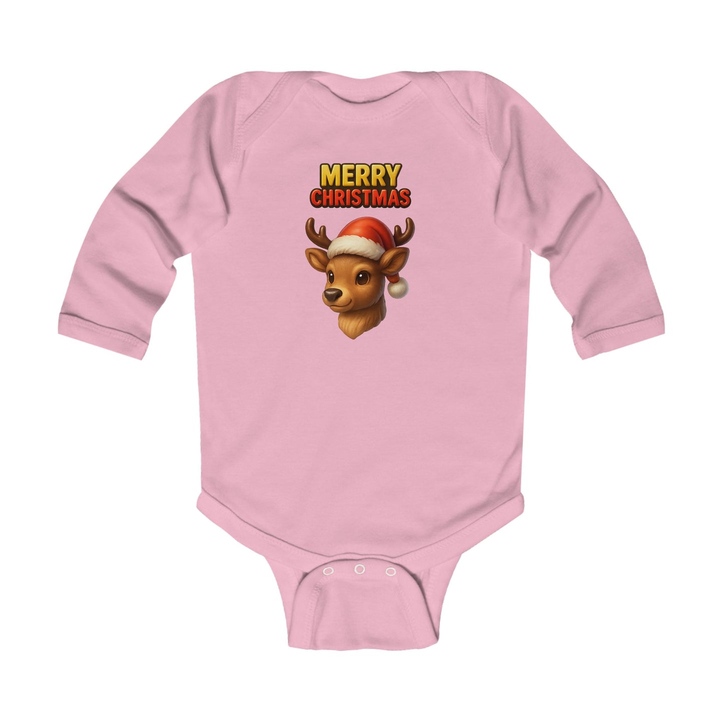Infant Bodysuit - Cute Reindeer ‘Merry Christmas’ Holiday Baby Onesie