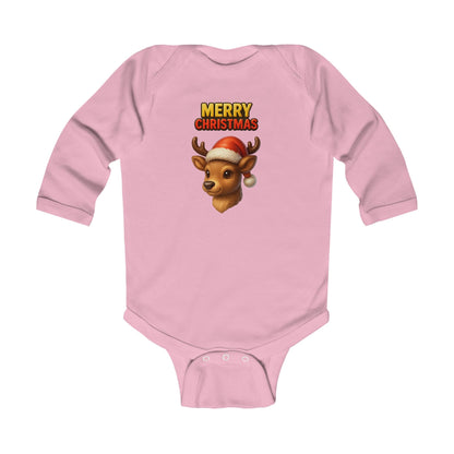 Infant Bodysuit - Cute Reindeer ‘Merry Christmas’ Holiday Baby Onesie