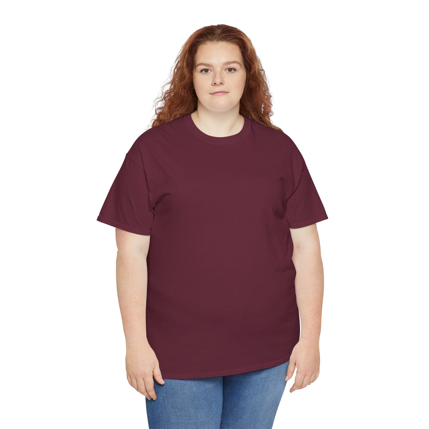 Women’s Casual maroon Heavy Cotton Tee - Perfect for Everyday Comfort