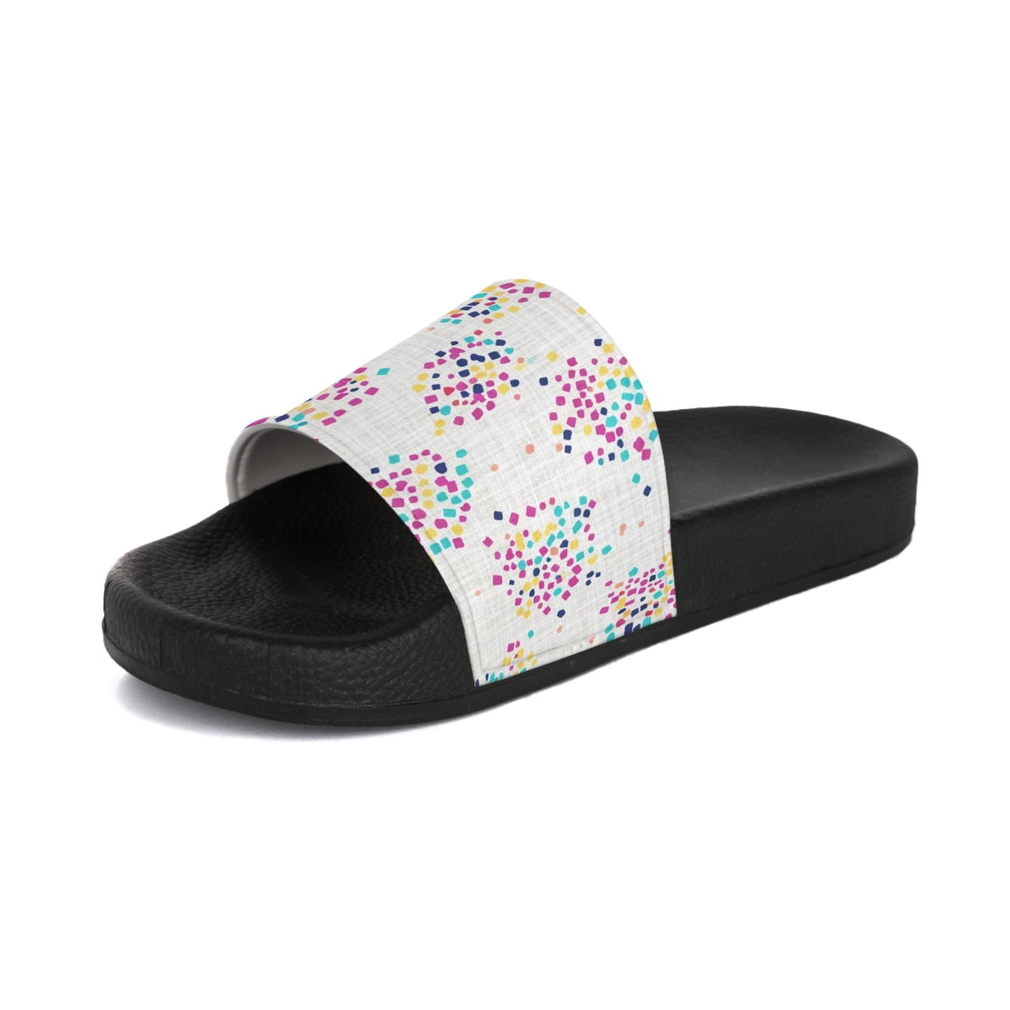 Women's Slide Sandals Geometric Dot Cluster / Abstract Confetti