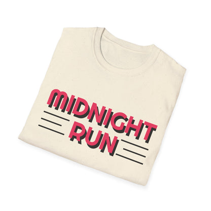 Midnight Run T-Shirt — Retro Pink Track Graphic Tee