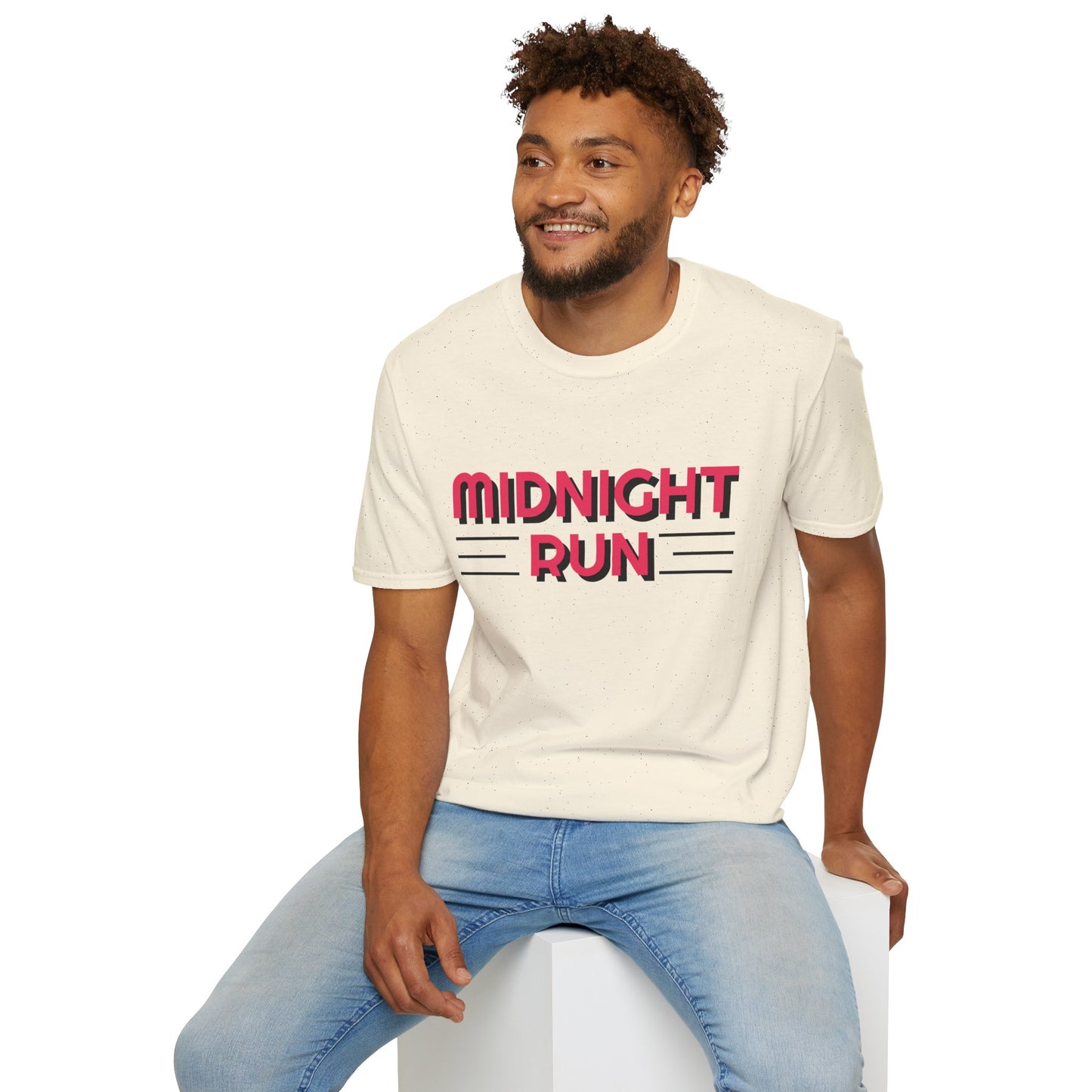 Midnight Run T-Shirt — Retro Pink Track Graphic Tee