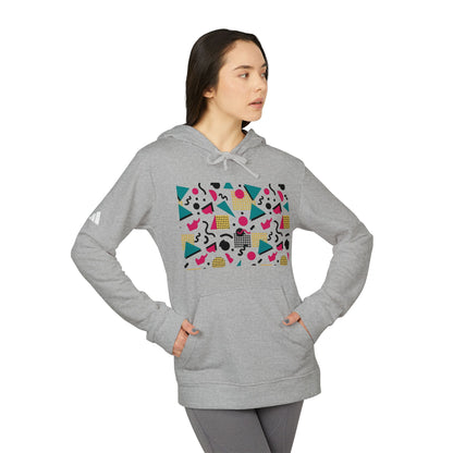 Adidas Retro 80’s Memphis Graphic Hoodie — Colorful 80s-Inspired Geometric Design