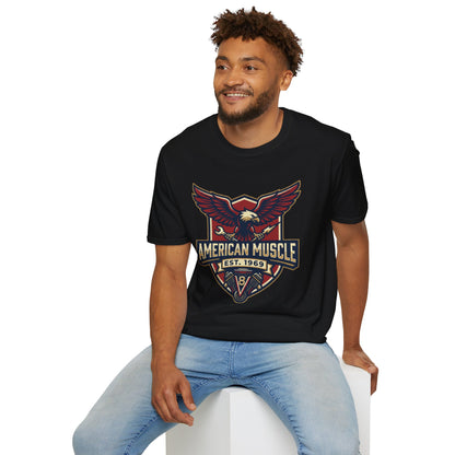 American Muscle Eagle T-Shirt — Vintage V8 Car Lover Tee