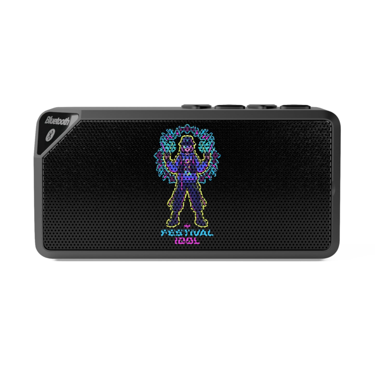 K-pop themed festival girl Bluetooth Speaker — Neon Festival Dancer Design