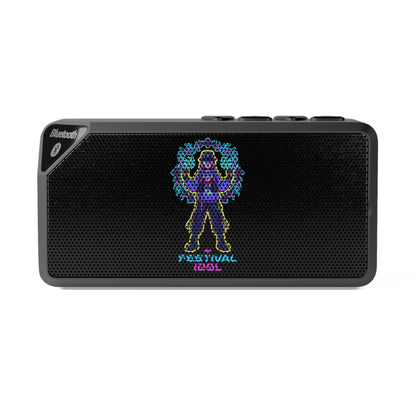 K-pop themed festival girl Bluetooth Speaker — Neon Festival Dancer Design